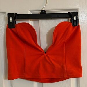 Red V cut top